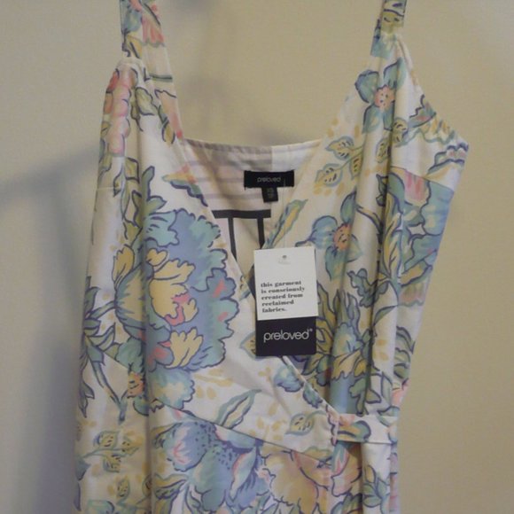 NWT Floral OAK Handmade Pastel Cottagecore Wrap Dress - Picture 10 of 11
